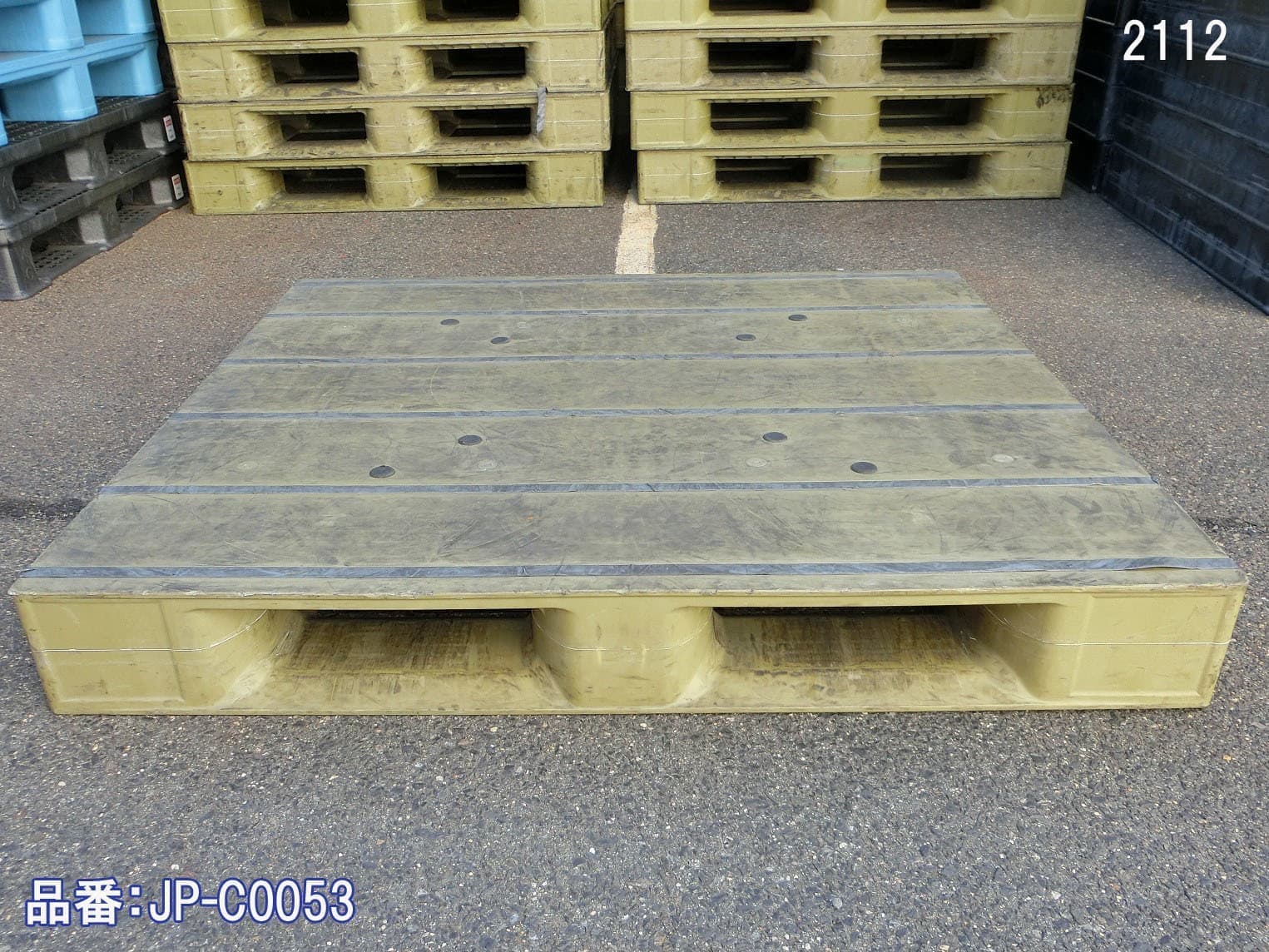 中古樹脂パレット 片面四方差し