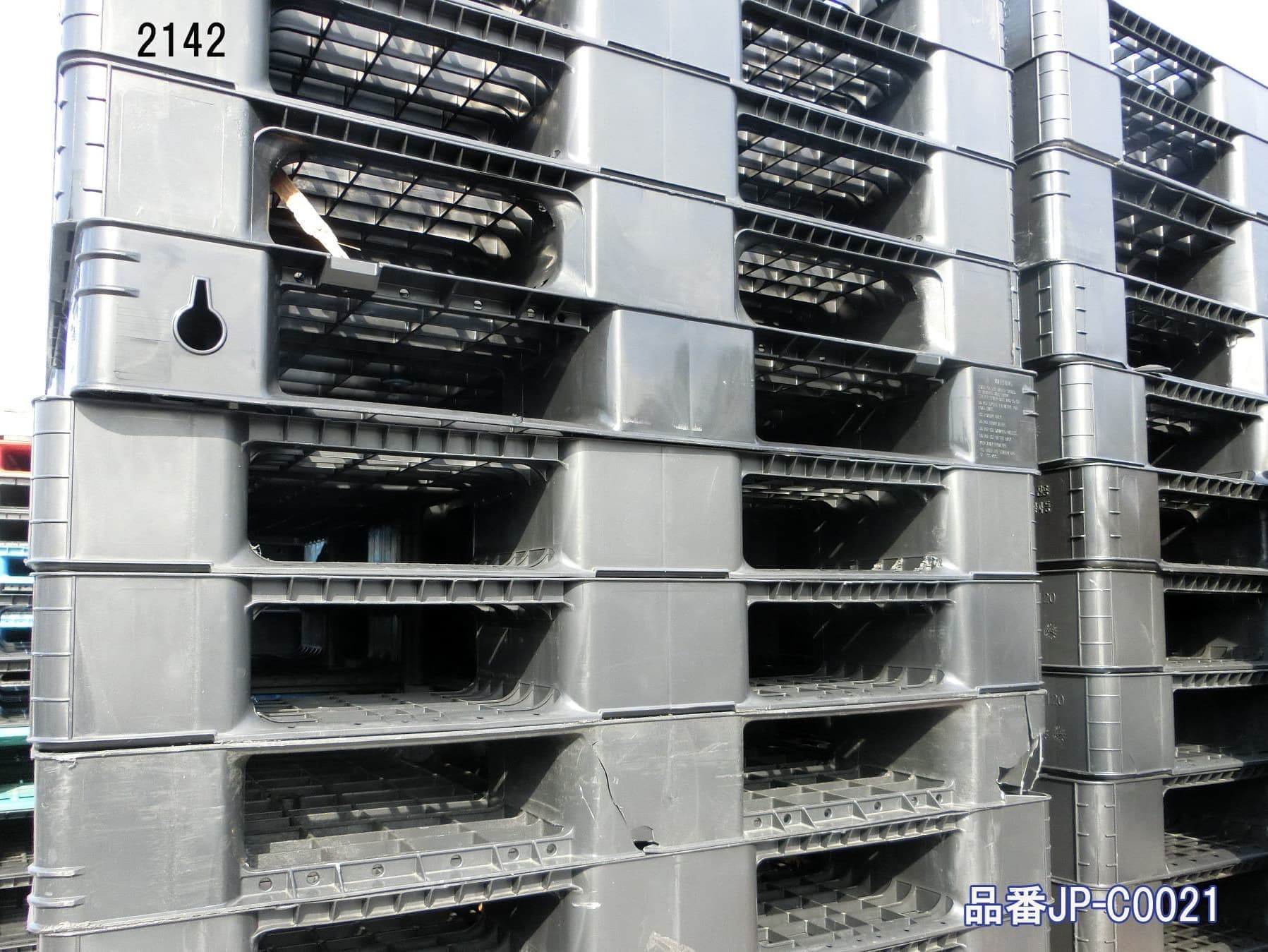 中古プラスチックパレット 青色